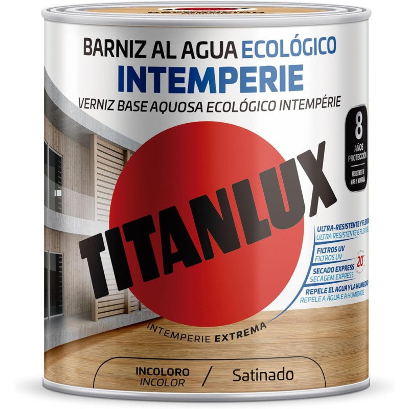 Barniz intemperie al agua Titan 750ML