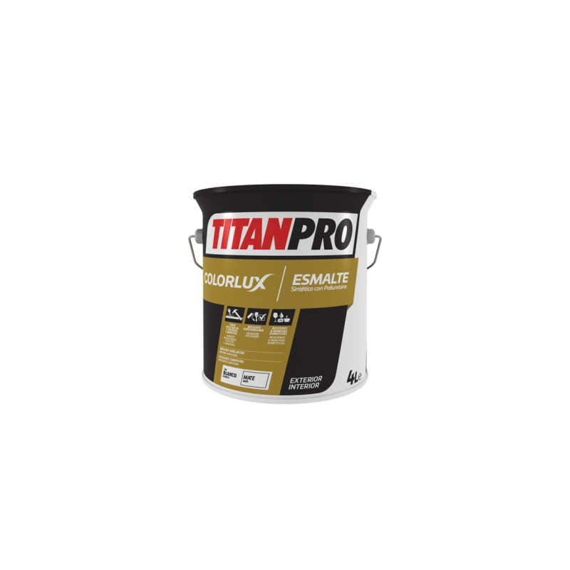 Colorlux TITANPRO Esmalte Poliuretano 4Lts MATE BLANCO