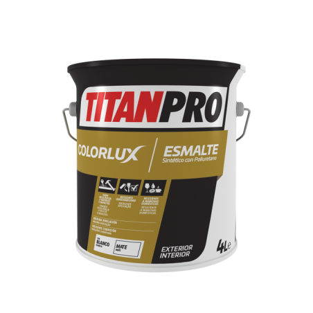 Colorlux TITANPRO Esmalte Poliuretano 4Lts MATE BLANCO