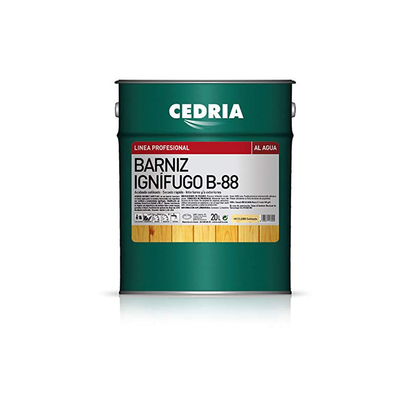 Cedria Barniz Ignífugo B-88 al Agua (INTERIOR-EXTERIOR)