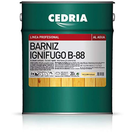 Cedria Barniz Ignífugo B-88 al Agua (INTERIOR-EXTERIOR)
