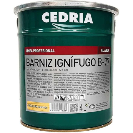 Cedria Barniz Ignífugo B-77 al Agua (INTERIOR)