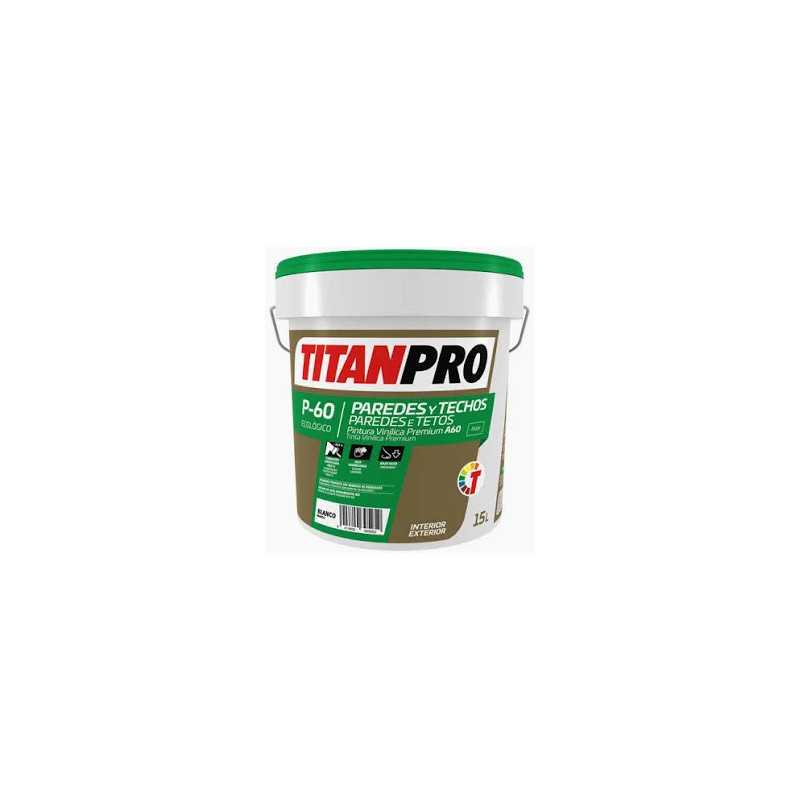 TITANPRO P-60 Plástica VINILICA Blanco Mate 15 Lts