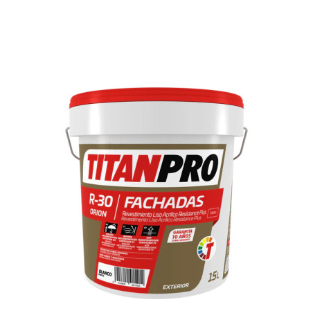 **COLORES**TITANPRO R-30 Revestimiento Exterior Liso Mate 4Lts