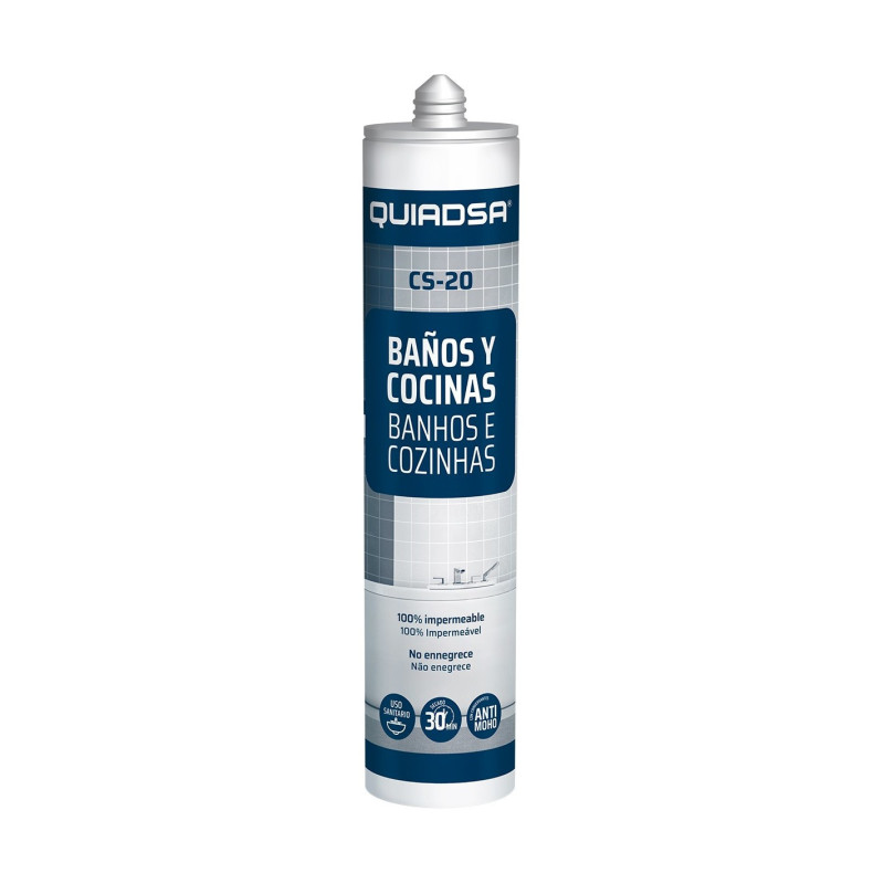 Quiadsa CS-20 Silicona Especial Baños y Cocinas  BLANCA 280G Block MOHO