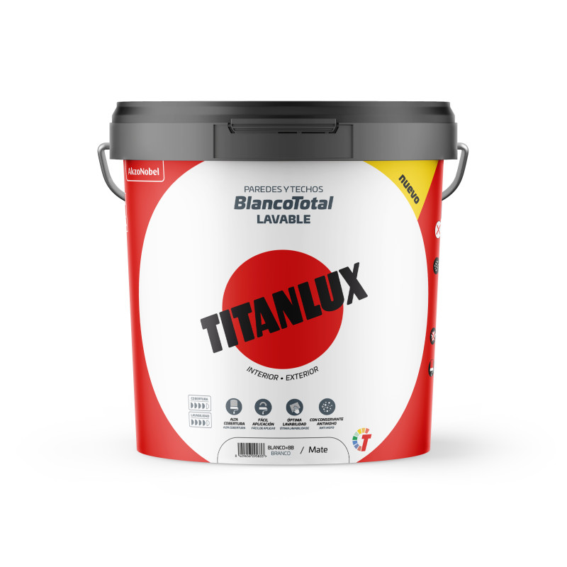 Titanlux Pintura Plastica BLANCO TOTAL 14Lts