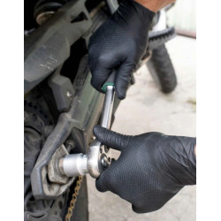 GUANTE NITRILO NEGRO DIAMANTADO TALLA M CAJA 100UDS