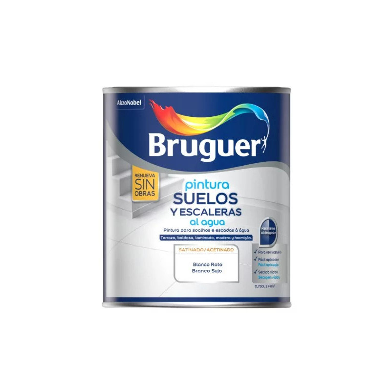 Bruguer Pintura Suelos y Escaleras al Agua Satinado COLORES